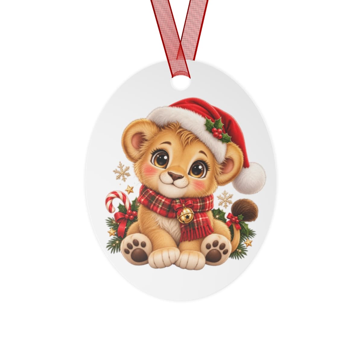 Your Photo Ornament — Double-Sided Metal — Oval